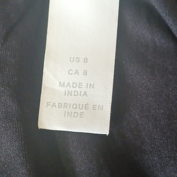 NWOT H&M Red & Black Floral Georgette / Spring Dress & Sheer Long Sleeves Size 8 - Picture 9 of 10